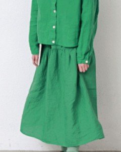 Shirring Linen Skirt-6Color